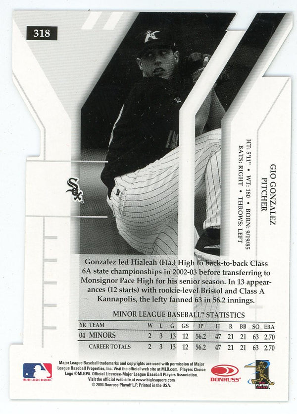 Gio Gonzalez Autographed 2004 Donruss Turn of the Century Draft Picks #318