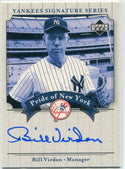Bill Virdon 2003 Upper Deck Pride of NY Autographed Card #PN-BV