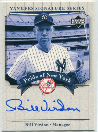 Bill Virdon 2003 Upper Deck Pride of NY Autographed Card #PN-BV
