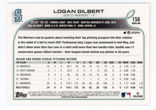 2022 Topps MLB Future Stars Card of Logan Gilbert - Mariners