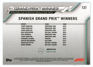 Lewis Hamilton 2020 Topps Chrome Card #137