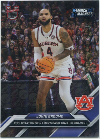 Johni Broome 2024 - 2025 Bowman Now U March Madness NCAA Logo Parallel Card #12 5/25