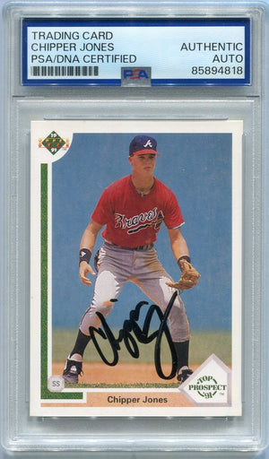 Chipper Jones 1991 Upper Deck Autographed RC #55 PSA/DNA Certified