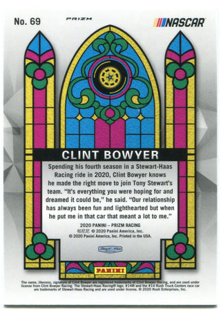 Clint Bowyer Panini Prizm Stained Glass 2020