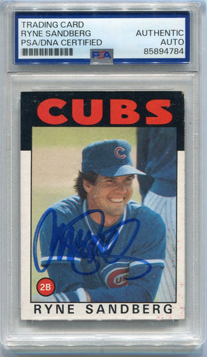 Ryne Sandberg 1986 Topps Autographed Card #690 PSA/DNA Certified
