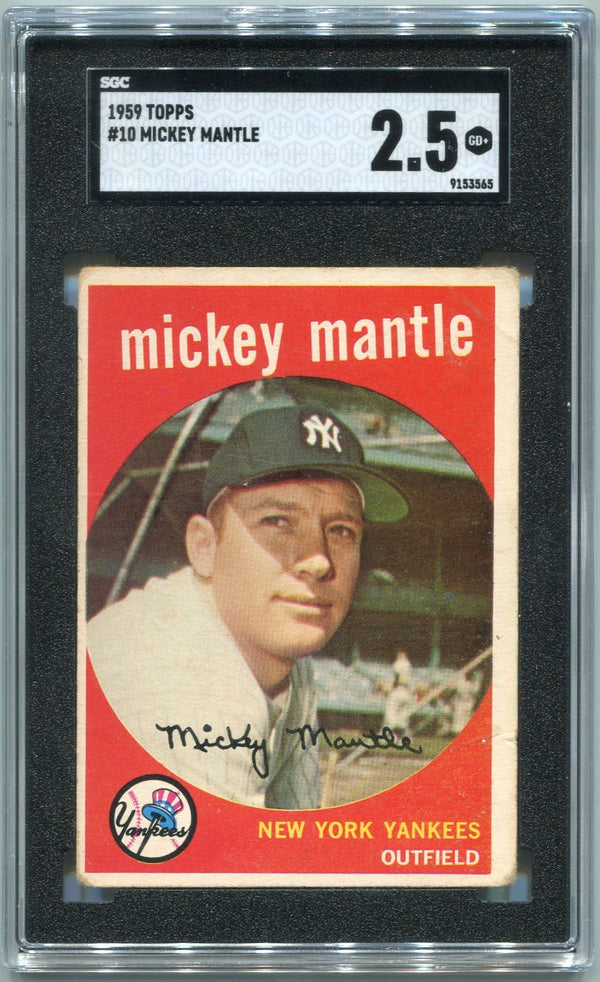 Mickey Mantle New York Yankees 1959 Topps #10 Trading Card