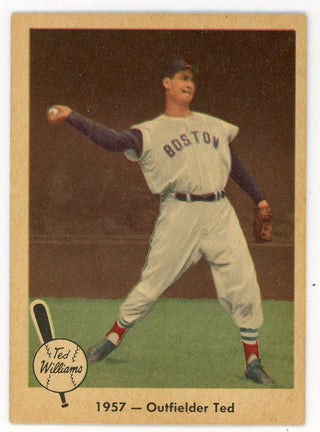 Ted Williams 1959 Fleer Baseball Card #61 1957- Outfielder Ted