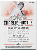 Pete Rose 2020 Leaf Charlie Hustle Edition Autographed Card #AU-09