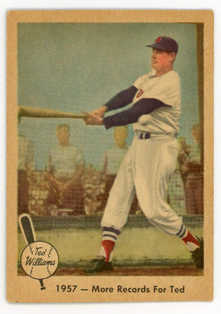 Ted Williams 1959 Fleer Baseball Card #60 1957- More Records For Ted