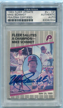 Mike Schmidt 1989 Fleer Update Autographed Card PSA/DNA Certified