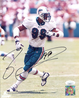 Jason Taylor Autographed Miami Dolphins 8x10 Photo (JSA)
