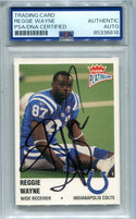 Reggie Wayne 2003 Fleer Platinum #107 PSA Auto Auth Card