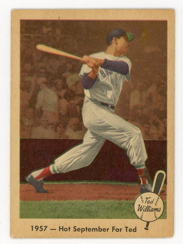 Ted Williams 1959 Fleer Baseball Card #59 1957- Hot September For Ted