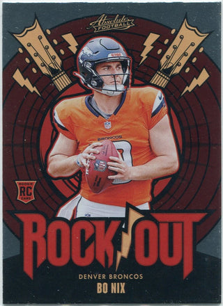 Bo Nix 2024 Panini Absolute  Rock Out RC #RO-BNX