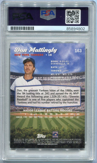 Don Mattingly 2017 Topps Stadium Club Autographed Card #163 PSA/DNA Certified