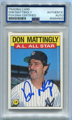 Don Mattingly 1986 Topps Autographed Card #712 PSA/DNA Certified