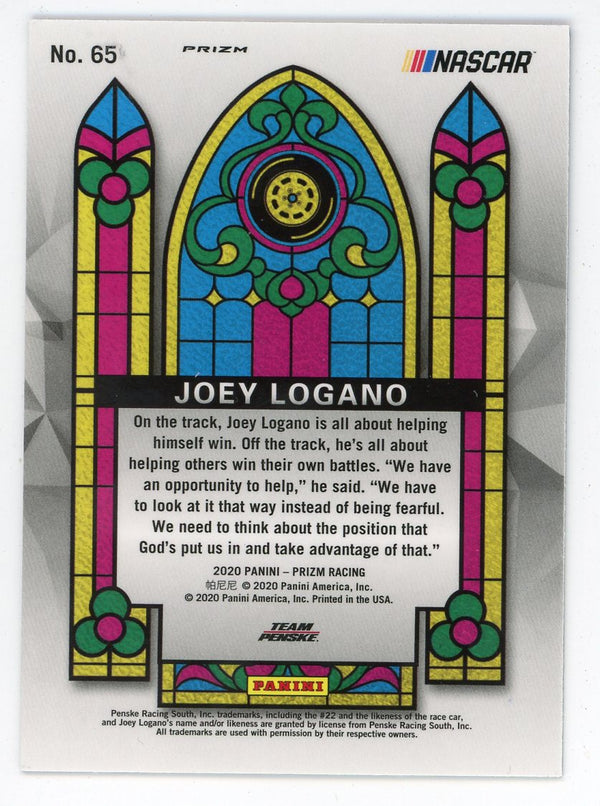 Joey Logano 2021 Panini Prizm Stained Glass Prizm Card #65