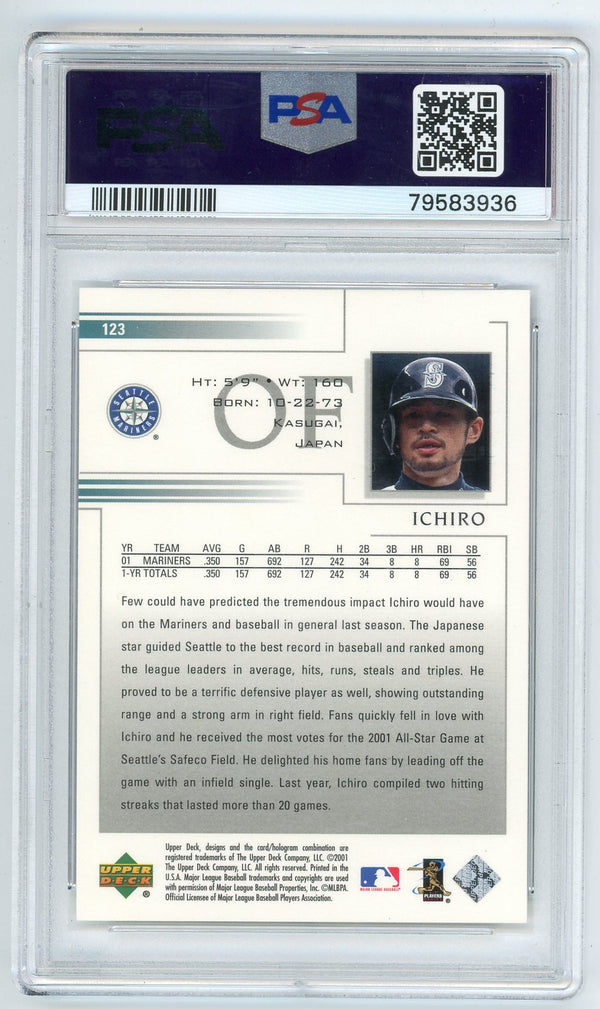 Ichiro 2002 Upper Deck #123 PSA MT 10