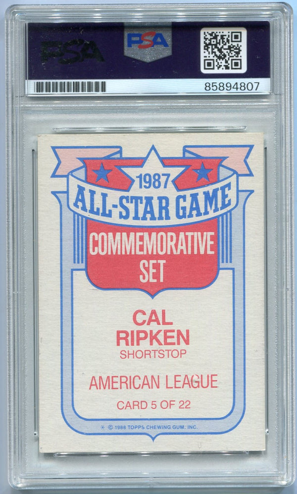 Cal Ripken Jr 1988 Topps Autographed Card #5 PSA/DNA Certified