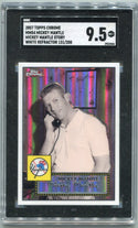 Mickey Mantle 2007 Topps Chrome Mickey Mantle Story White Refractor Card #MMS4 131/200 SGC Graded 9.5