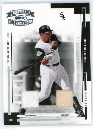 Carlos Lee 2004 Donruss Throwback Threads Bat/Patch Relic #45