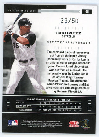 Carlos Lee 2004 Donruss Throwback Threads Bat/Patch Relic #45