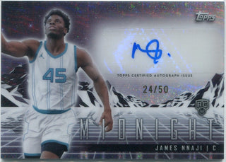 James Nnaji 2024 Topps Midnight Rookie Horizon Autographed RC #RHS-JN 24/50