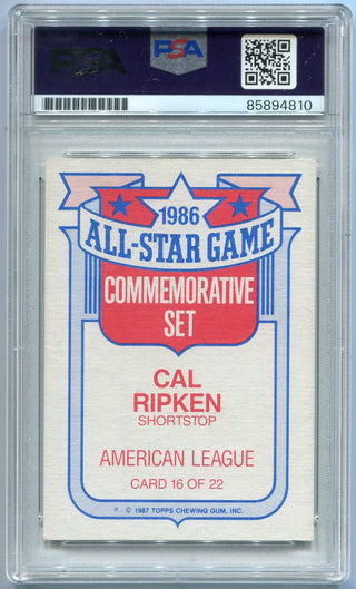 Cal Ripken Jr 1987 Topps Autographed Card #16 PSA/DNA Certified