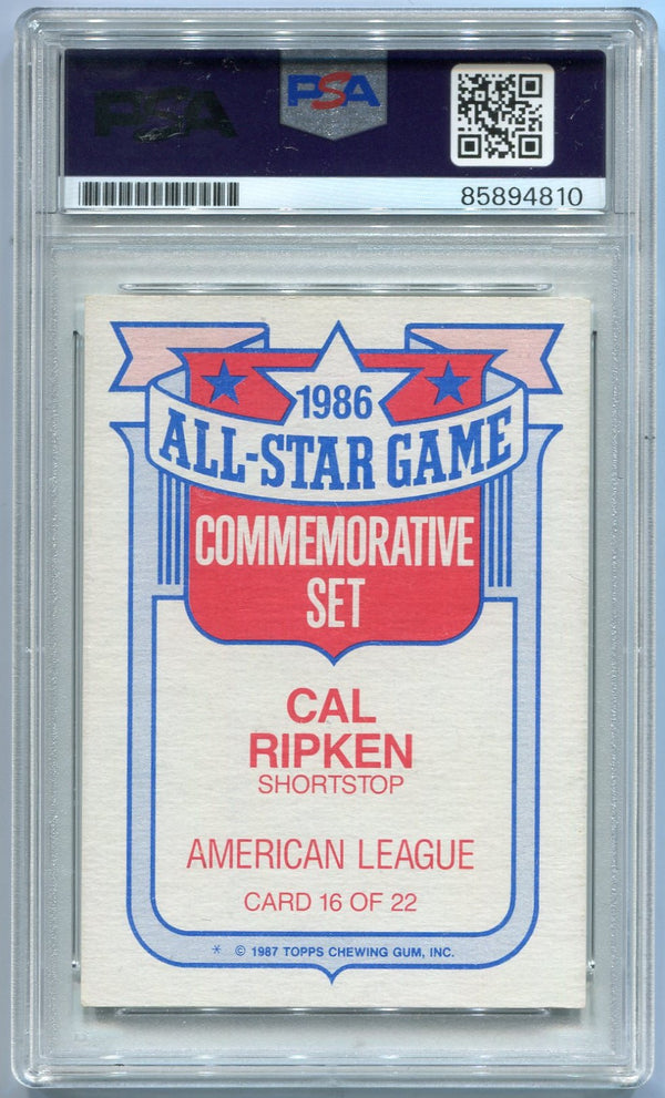 Cal Ripken Jr 1987 Topps Autographed Card #16 PSA/DNA Certified