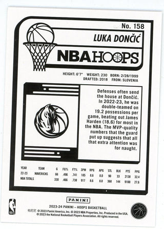 Luka Doncic 2023-24 Panini Hoops #158