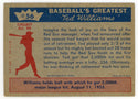 Ted Williams 1959 Fleer Baseball Card #56 1955- 2,000th Major League Hit