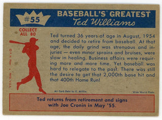 Ted Williams 1959 Fleer Baseball Card #55