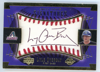 Lyle Overbay 2003 Upper Deck Autographed Sweet Spot Ball Relic #LO-AU