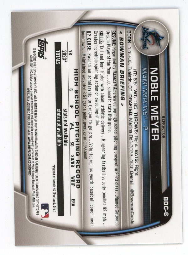 Noble Meyer 2023 1st Bowman Chrome #BDC-6