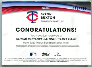 Byron Buxton 2022 Topps Commemorative Batting Helmet Card #BHBB /299