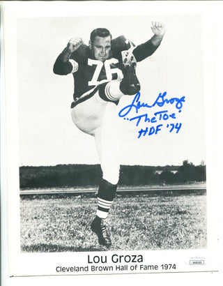 Lou Groza Autographed 8x10 Photo (JSA)