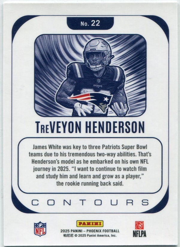 TreVeyon Henderson 2025 Panini Phoenix Contours RC #22
