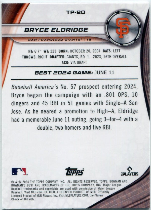 Bryce Eldridge 2024 Bowman's Best RC #TP-20