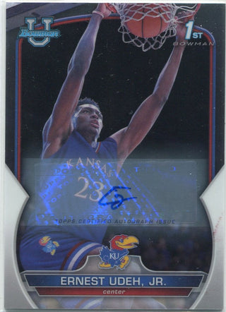 Ernest Udeh Jr 2022 - 2023 Bowman Chrome University Autographed RC #62