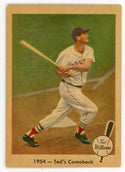 Ted Williams 1959 Fleer Baseball Card #52 Ted's Comeback