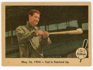 Ted Williams 1959 Fleer Baseball Card #51 May 16, 1954- Ted Is Patched Up