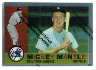 Mickey Mantle 1997 Topps #350 1996 Chrome Reprint Card