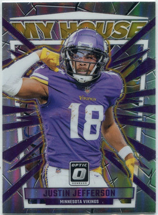 Justin Jefferson 2023 Panini Donruss Optic My House Silver Prizm Card #15