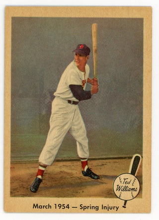 Ted Williams 1959 Fleer Baseball Card #50 March 154- Spring injury