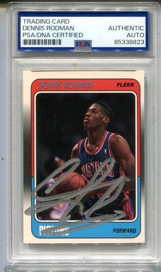 Dennis Rodman 1988 Fleer #43 PSA Auto Authentic Card