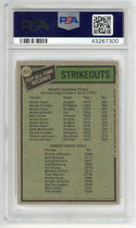 Nolan Ryan and Walter Johnson 1979 Topps All-Time Record Holders #417 PSA MT 9