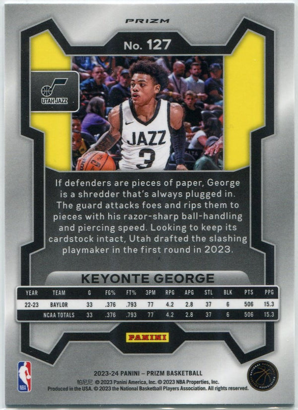 Keyonte George 2023 - 2024 Panini Prizm Silver Prizm RC #127