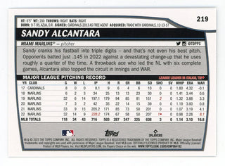 Sandy Alcantara 2023 Topps BL #219 Card