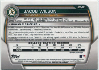 Jacob Wilson 2023 Bowman Draft Chrome RC #BDC-121