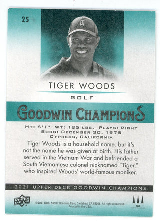 Tiger Woods 2021 Upper Deck Goodwin Champions #25
